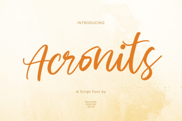 Acronits: A Flowing Script Font for Crafters