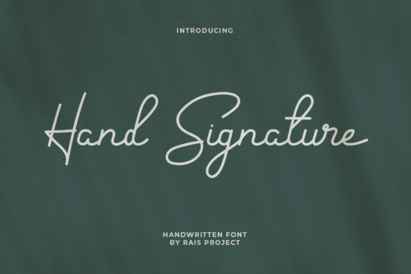 Hand Signature Font for Creative Projects