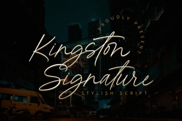 Kingston Signature: A Delicate Script Font