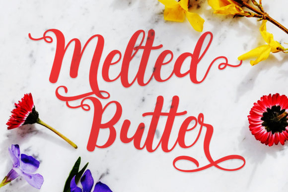 Melted Butter Font: Elegant Handwritten Style