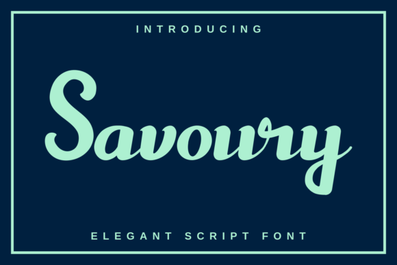Savoury: A Stylish Script Font