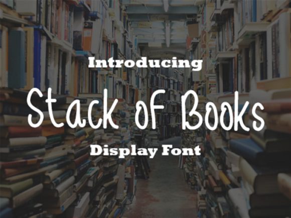 Stack of Books Font for Creative Projects