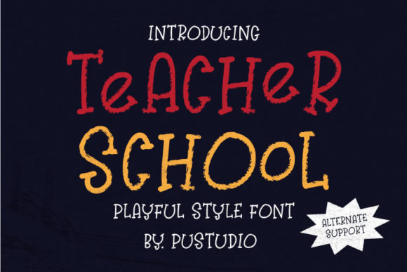 Teacher School: A Handwritten Font for Creative Projects